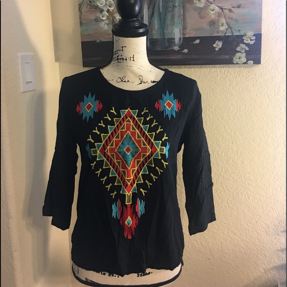 R Cinco Ranch Tops - Embroidered Top